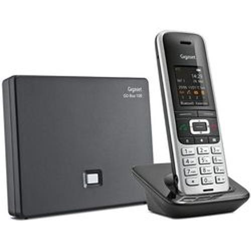 Gigaset S850 - Téléphone sans fil - avec Interface Bluetooth avec ID d'appelant - DECT - noir, platine