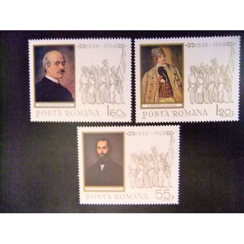 Rumania Roumanie 1968 Yv Nº 2397 - 2399 ** Mnh 120 Aniversario De La Revolucion