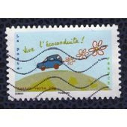 Timbre Oblitéré Vive L'écoconduite