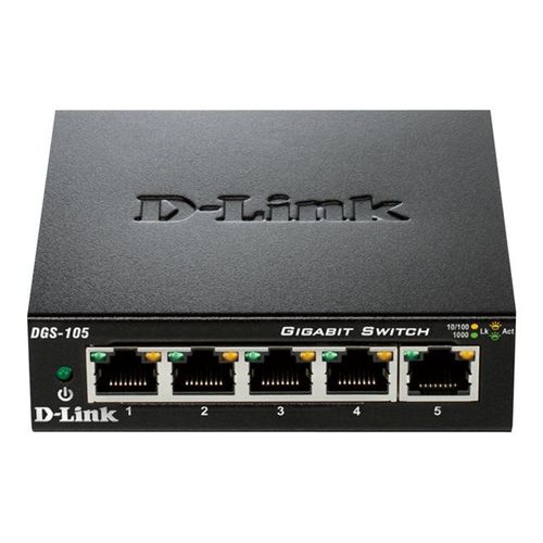 D-Link DGS 105 - Commutateur - 5 x 10/100/1000 - de bureau