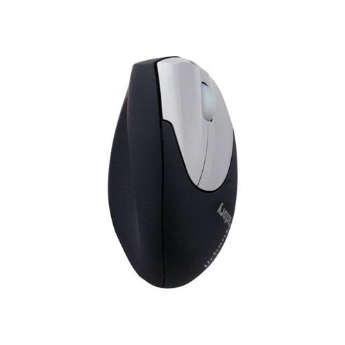 Urban Factory Ergonomic - Souris - pour droitiers - laser - 4 boutons - sans fil - 2.4 GHz - récepteur sans fil USB - noir