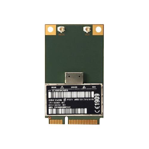 HP hs2350 - Modem cellulaire sans fil - 3G - PCIe Mini Card - 21 Mbits/s - pour EliteBook Folio 9470; Portable 2170, 2570, 4340, 4440, 4540, 64XX, 6570, 8470, 8570, 8770