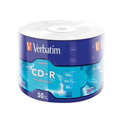 Verbatim DataLife Extra Protection - 50 x CD-R - 700 Mo (80 min) 52x - argent - spindle