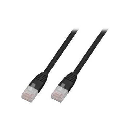 DIGITUS - Cordon de raccordement - RJ-45 (M) pour RJ-45 (M) - 2 m - UTP - CAT 5e - plat - noir