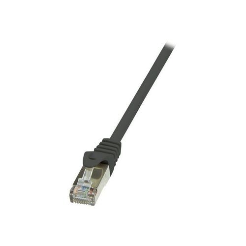 LogiLink EconLine - Cordon de raccordement - RJ-45 (M) pour RJ-45 (M) - 25 cm - paire torsadée écrantée (F/UTP) - CAT 6 - noir