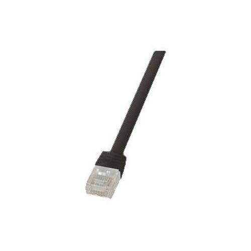LogiLink SlimLine - Cordon de raccordement - RJ-45 (M) pour RJ-45 (M) - 7.5 m - UTP - CAT 6 - plat - noir