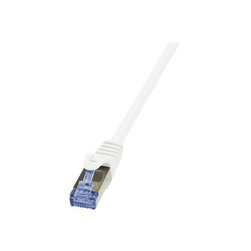 LogiLink PrimeLine - Cordon de raccordement - RJ-45 (M) pour RJ-45 (M) - 25 cm - SFTP, PiMF - CAT 6a - sans halogène - gris