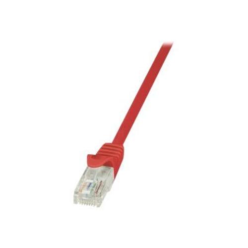 LogiLink - Cordon de raccordement - RJ-45 (M) pour RJ-45 (M) - 5 m - UTP - CAT 5e - rouge