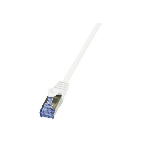 LogiLink PrimeLine - Cordon de raccordement - RJ-45 (M) pour RJ-45 (M) - 20 m - SFTP, PiMF - CAT 6a - sans halogène - blanc