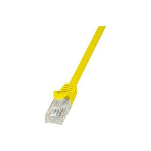 LogiLink EconLine - Cordon de raccordement - RJ-45 (M) pour RJ-45 (M) - 25 cm - UTP - CAT 6 - moulé, sans crochet - jaune