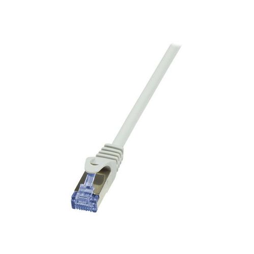 LogiLink PrimeLine - Cordon de raccordement - RJ-45 (M) pour RJ-45 (M) - 5 m - SFTP, PiMF - CAT 6a - sans halogène - gris