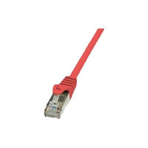 LogiLink - Cordon de raccordement - RJ-45 (M) pour RJ-45 (M) - 3 m - paire torsadée écrantée (F/UTP) - CAT 5e - rouge