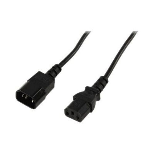 Valueline - Rallonge de câble d'alimentation - IEC 60320 C14 pour IEC 60320 C13 - 2 m - noir