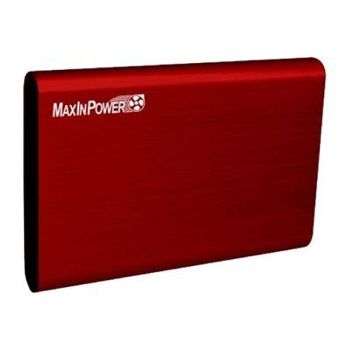 MaxInPower BEM25MUA1CR - Boitier externe - 2.5" - SATA 6Gb/s - 600 Mo/s - USB 3.0 - rouge foncé