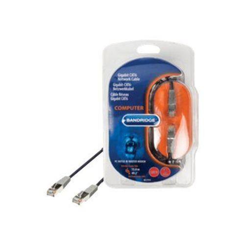 Bandridge Blue Multimedia - Câble réseau - RJ-45 (M) pour RJ-45 (M) - 15 m - CAT 6 - bleu