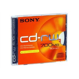 Sony CDRW700HSA - CD-RW - 700 Mo (80 min) 4x - 10x - boîtier CD