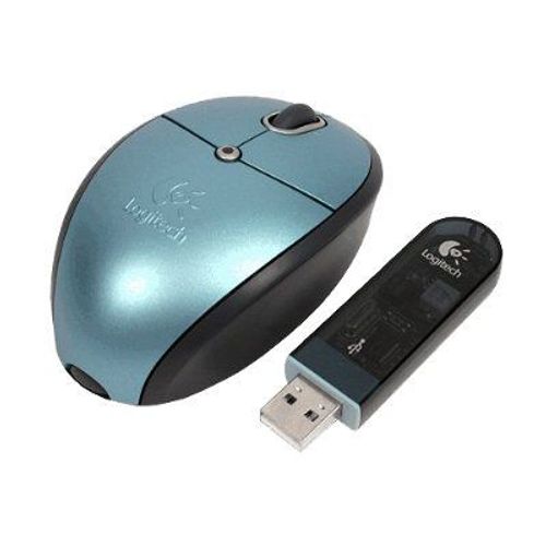 Logitech Cordless Mini - Souris - optique - 3 boutons - sans fil - RF - récepteur sans fil USB - argent