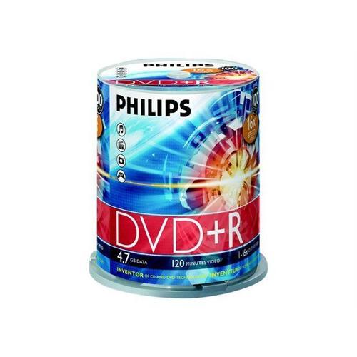 Philips DR4S6B00F - 100 x DVD+R - 4.7 Go (120 minutes) 16x - spindle