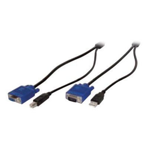 DIGITUS C7 - Câble vidéo / USB - HD-15 (VGA), USB type B (M) pour USB, HD-15 (VGA) - 5 m - noir