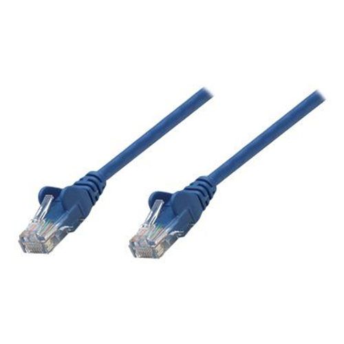 Intellinet Network Patch Cable, Cat5e, 5m, Blue, CCA, U/UTP, PVC, RJ45, Gold Plated Contacts, Snagless, Booted, Lifetime Warranty, Polybag - Cordon de raccordement - RJ-45 (M) pour RJ-45 (M) - 5...