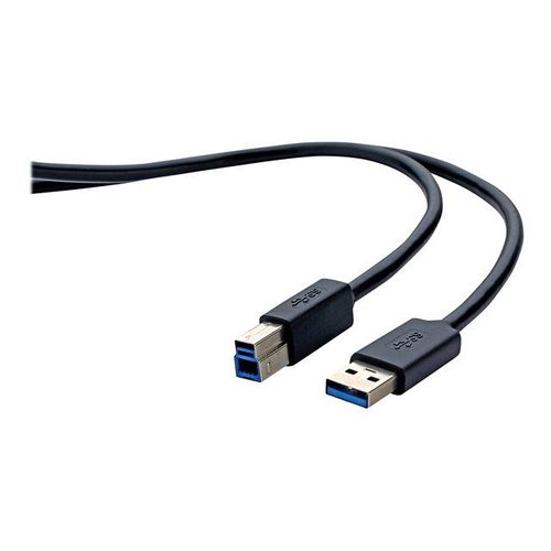 Belkin SuperSpeed USB 3.0 Cable - Câble USB - USB type A (M) pour USB Type B (M) - USB 3.0 - 1.8 m - moulé