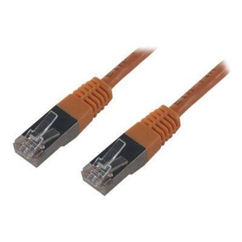 MCL Samar - Cordon de raccordement - RJ-45 (M) pour RJ-45 (M) - 1 m - paire torsadée écrantée (F/UTP) - CAT 6 - moulé, sans crochet, bloqué - orange