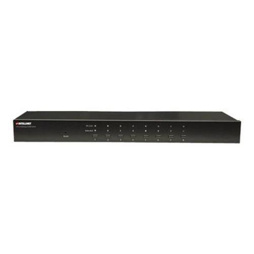 Intellinet 8-Port Rackmount KVM Switch, Combo USB + PS/2, On-Screen Display, Cables included (Euro 2-pin plug) - Commutateur KVM - 8 x KVM port(s) - 1 utilisateur local - Montable sur rack -...