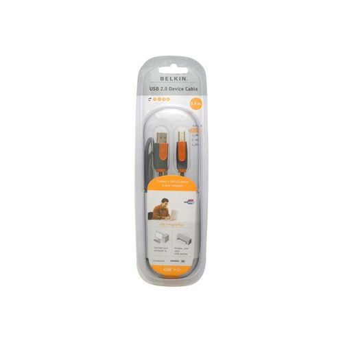Belkin PRO Series Hi-Speed USB 2.0 Device Cable - Câble USB - USB (M) pour USB type B (M) - USB 2.0 - 3 m - moulé