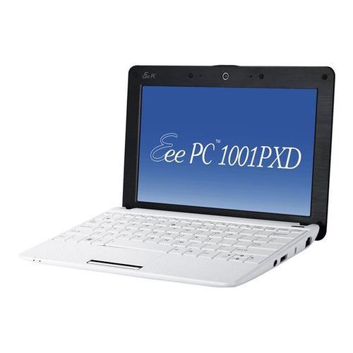 ASUS Eee PC 1001PXD Seashell - Atom N455 / 1.66 GHz - Windows 7 Édition Starter - 1 Go RAM - 320 Go HDD - 10.1" 1024 x 600 - GMA 3150 - texture blanche