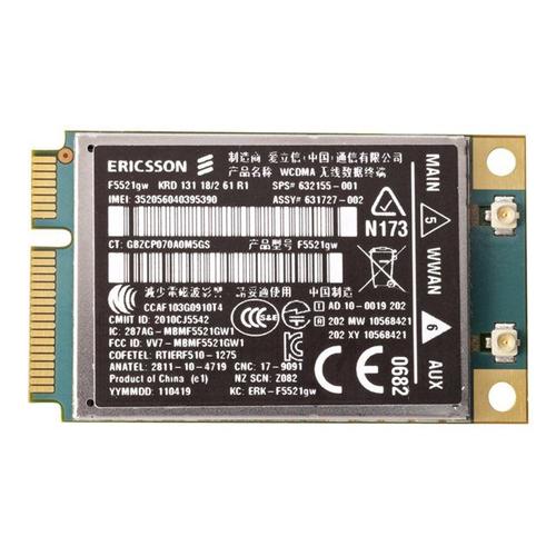 HP hs2340 - Modem cellulaire sans fil - 3G - PCIe Mini Card - 21 Mbits/s - pour Portable 2560p, 2760p, 5330m, 8460p, 8460w, 8560p, 8760w