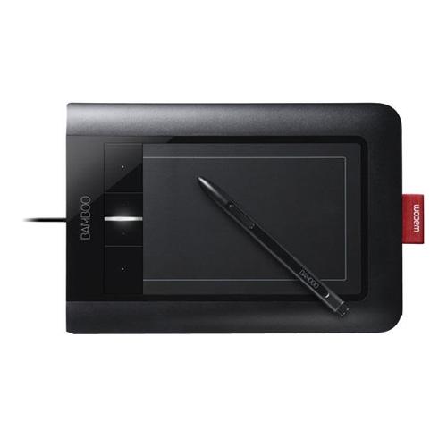 Wacom Bamboo Pen & Touch - Numériseur - droitiers et gauchers - 14.7 x 9.2 cm - électromagnétique - filaire - USB - noir, citron vert