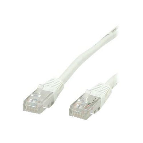 Roline - Cordon de raccordement - RJ-45 (M) pour RJ-45 (M) - 2 m - UTP - CAT 6e - moulé, bloqué - blanc