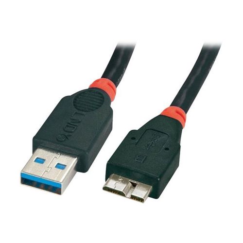 Lindy - Câble USB - USB type A (M) pour Micro-USB de type B (M) - USB 3.0 - 1 m - moulé - noir