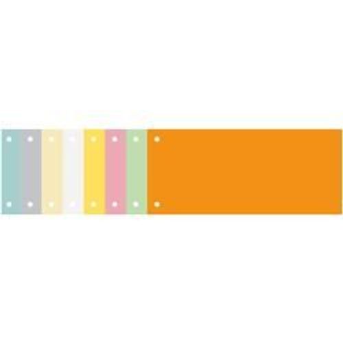 Paquet 100 Fiches Intercalaires Horizontales Unies Perforees Forever - 105x240mm