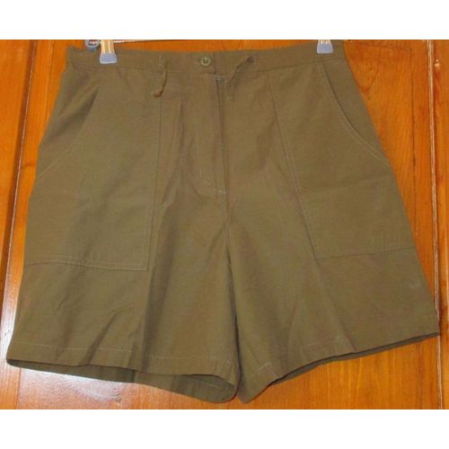 Short Femme Décathlon Marron/Vert Kaki - Taille L -52%Polyamide/48%Coton - Jamais Porté
