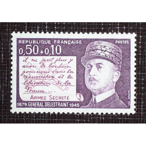 France N° 1689 Neuf Avec Charnière Ou Trace De 1971 - 50c+10c « Général Delestraint »