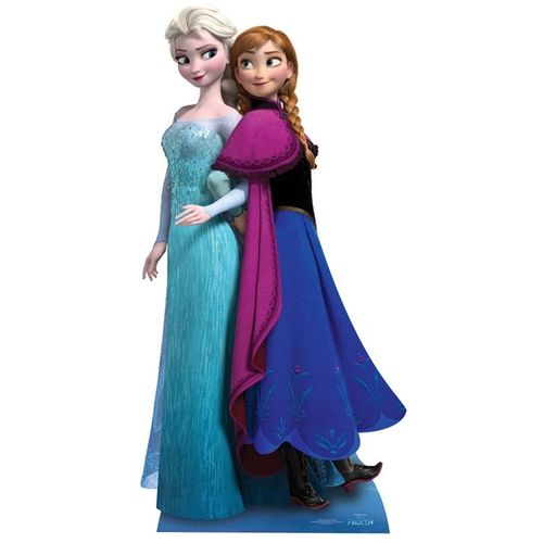 Figurine Géante En Carton Elsa & Anna La Reine Des Neiges Disney - Enfants