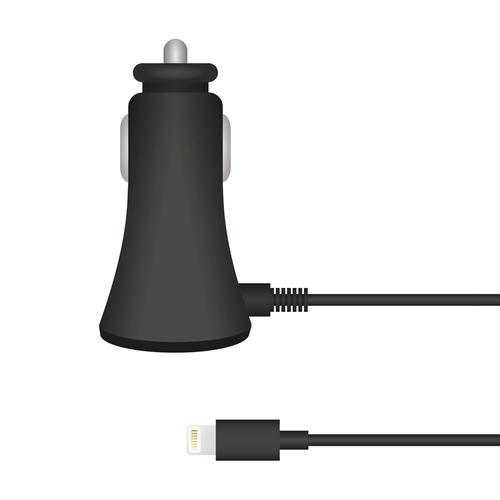 Muvit Mudcc0096 - Adaptateur Allume-Cigare (Voiture) - 2.4 A (Lightning) - Noir - Pour Apple Ipad/Iphone/Ipod (Lightning)