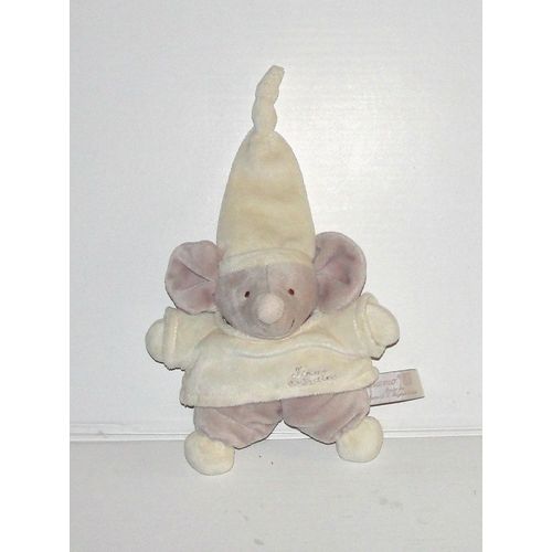 Doudou  Hochet Souris Beige Et Marron Clair Tiamo