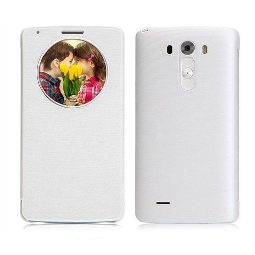 Coque Case Etui Housse Lg G4 Blanc White Clapet Folio Windows Bumper Quick Circle