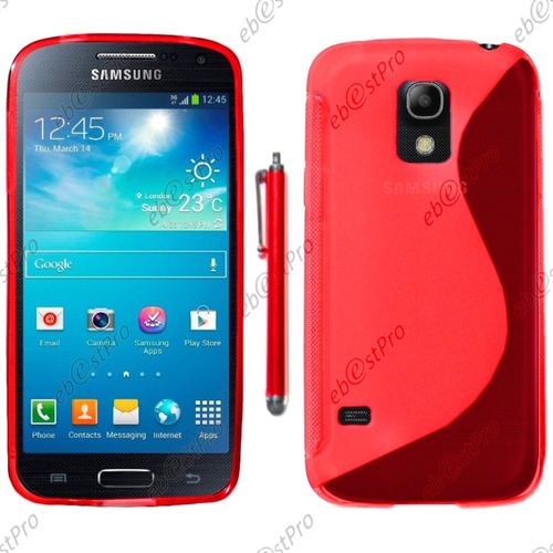 Ebeststar ® Housse Etui Coque Silicone Gel Motif S-Line Protection Souple Pour Samsung Galaxy S5 Mini Sm-G800 G800f G800h, Couleur Rouge + Stylet + Film Protection D'écran