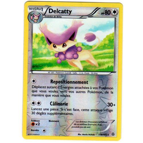 Carte Pokémon 114/160 Delcatty 80 Pv Reverse Série Xy05 - Primo Choc Neuf Fr