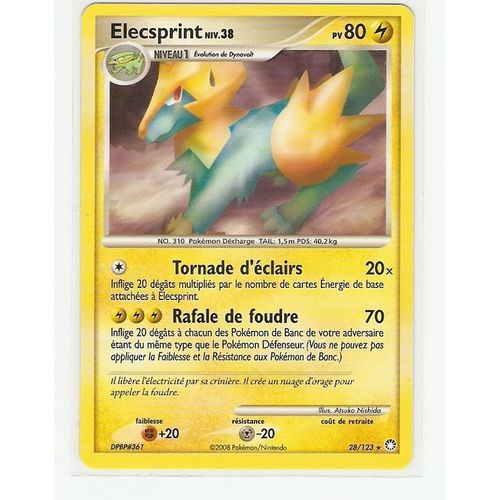 28/123 - Elecsprint - Pokémon - Trésors Mystérieux - R