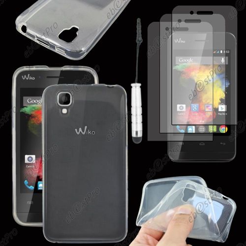 Ebeststar ® Housse Etui Coque Silicone Gel Tpu Souple Ultra Fine 0,5mm Pour Wiko Goa, Couleur Transparent + Mini Stylet 3 Film