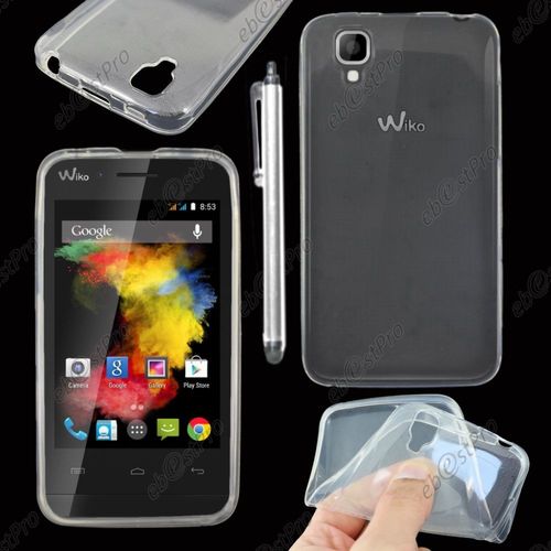 Ebeststar ® Housse Etui Coque Silicone Gel Tpu Souple Ultra Fine 0,5mm Pour Wiko Goa, Couleur Transparent + Stylet + Film Protection D'écran