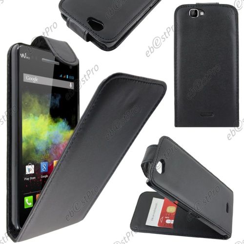 Ebeststar ® Housse Simili Cuir À Clapet Coque Etui Pour Wiko Rainbow, Rainbow 4g, Couleur Noir + Film Protection D'écran