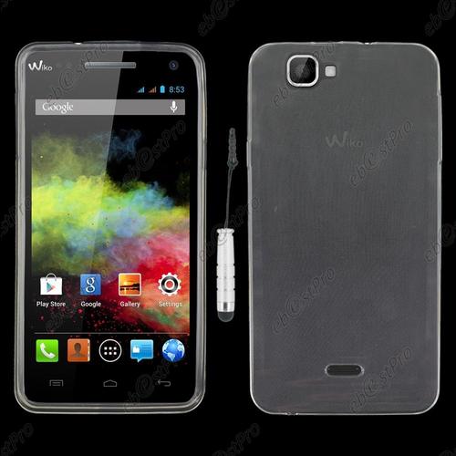 Ebeststar ® Housse Etui Coque Silicone Gel Tpu Souple Ultra Fine 0,5mm Pour Wiko Rainbow, Rainbow 4g, Couleur Transparent + Mini Stylet + Film Protection D'écran