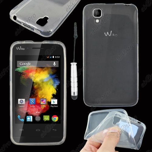 Ebeststar ® Housse Etui Coque Silicone Gel Tpu Souple Ultra Fine 0,5mm Pour Wiko Goa, Couleur Transparent + Mini Stylet + Film Protection D'écran
