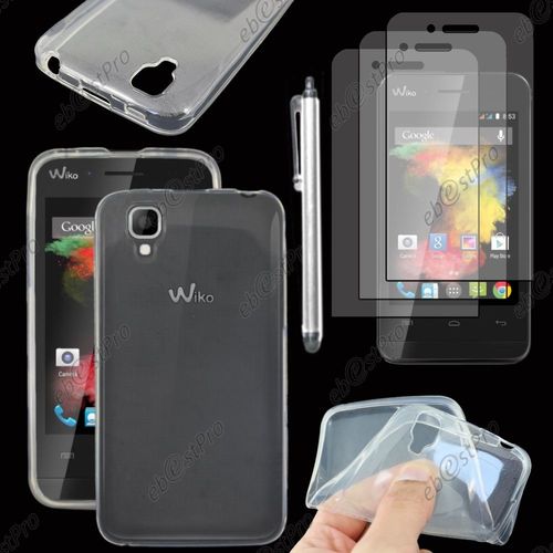 Ebeststar ® Housse Etui Coque Silicone Gel Tpu Souple Ultra Fine 0,5mm Pour Wiko Goa, Couleur Transparent + Stylet 3 Film
