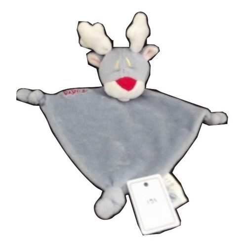 Doudou Babygro Cerf Renne Plat Bleu